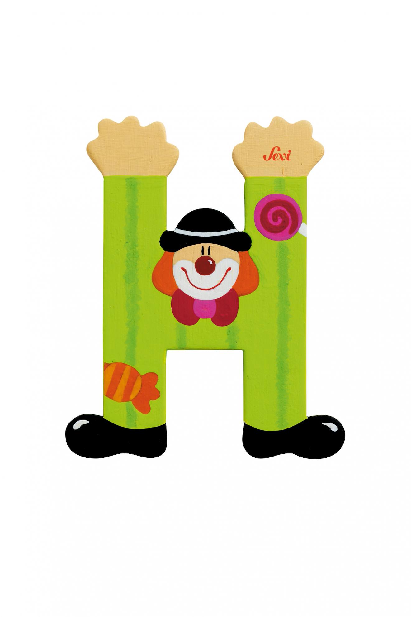 Lettre H Clown Vert