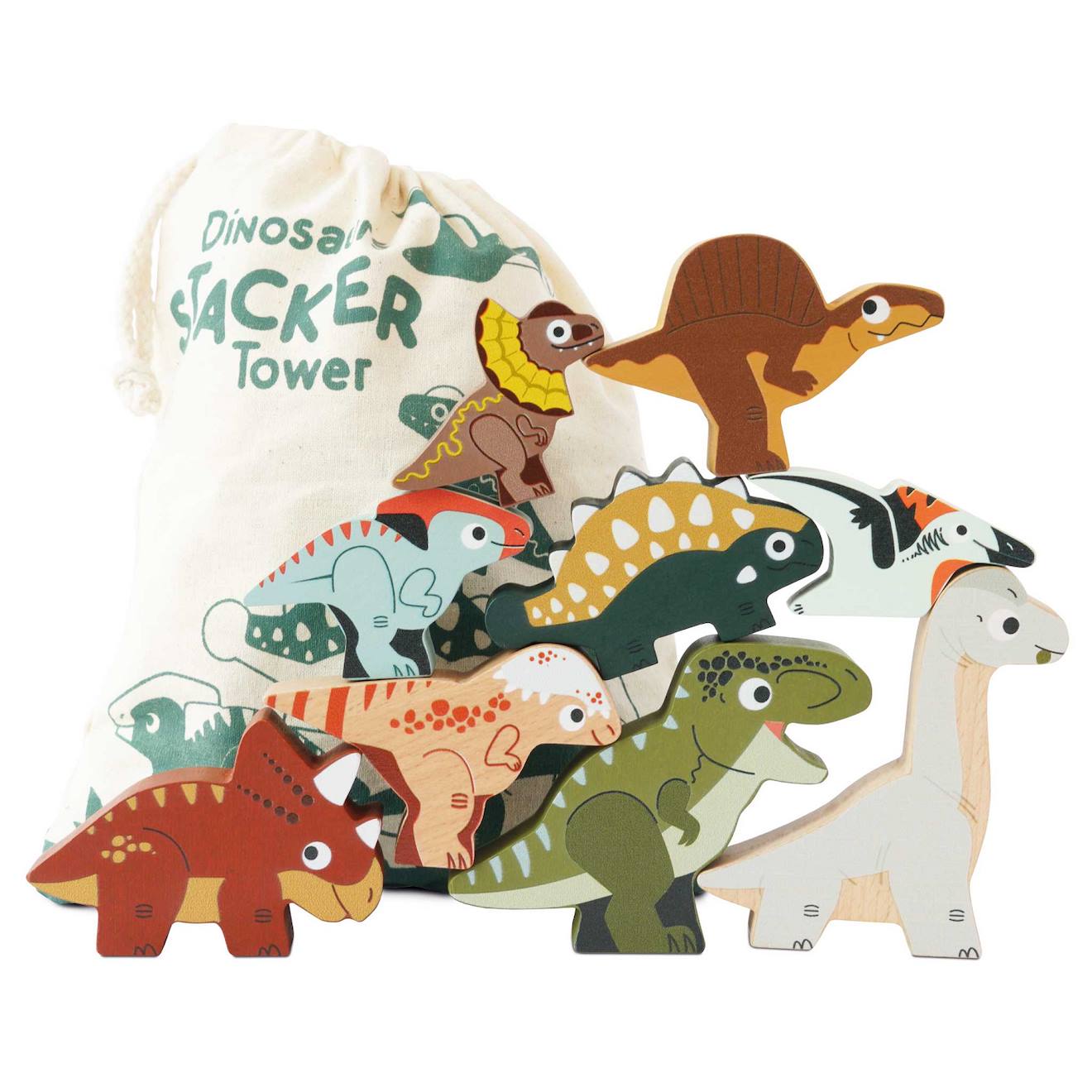 Dinosaures À Empiler Beige