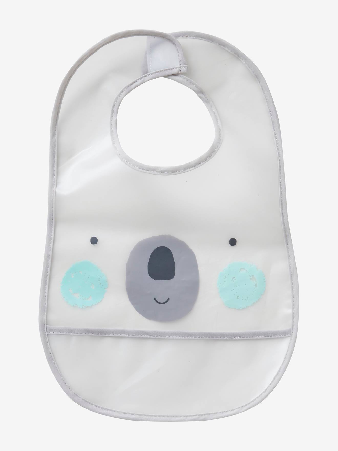 Lot de 3 bavoirs plastifiés avec récupérateur assortis ours (Vertbaudet) - Image 2