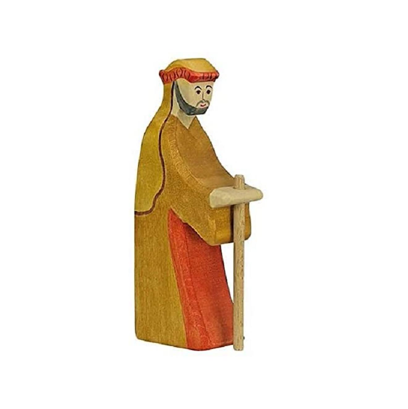 Figurine Crèche De Noël - Berger Avec Bâton 2 Marron