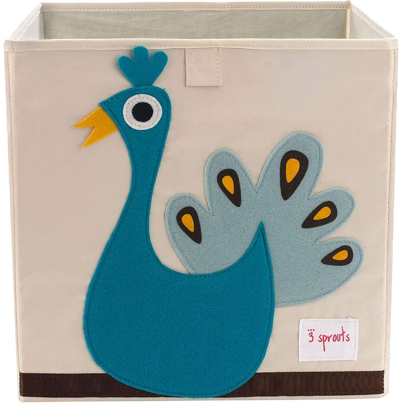 Cube De Rangement Paon Bleu