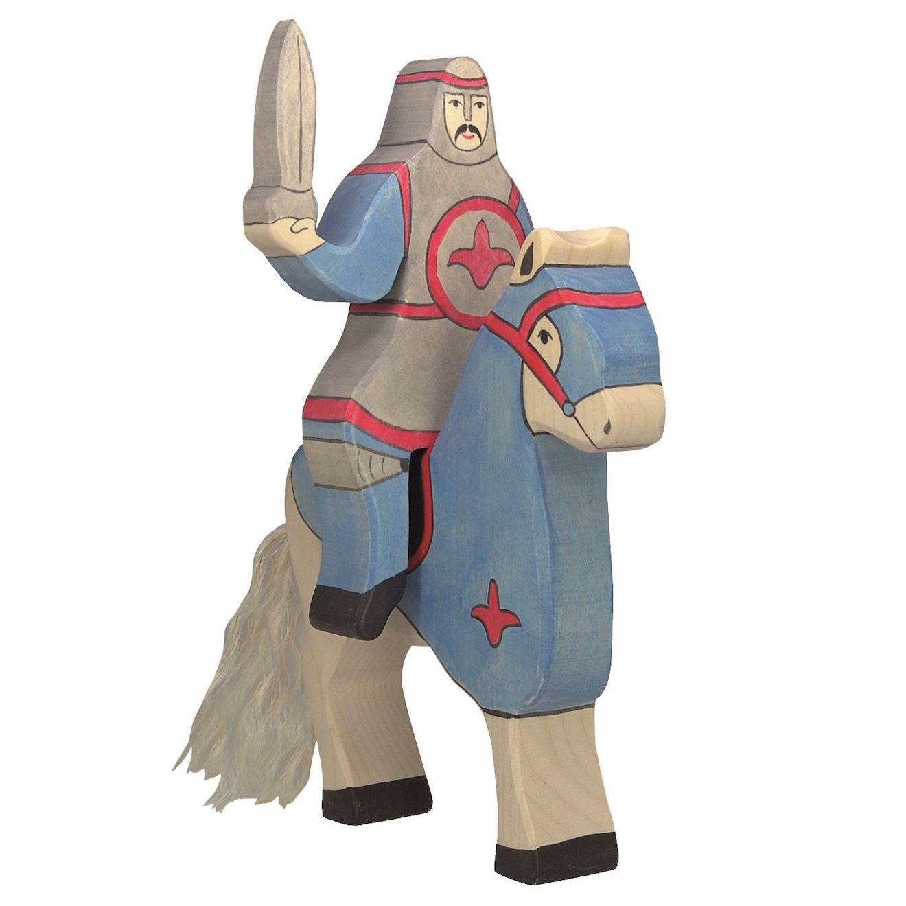 Figurine Chevalier Bleu Avec Épée Bleu