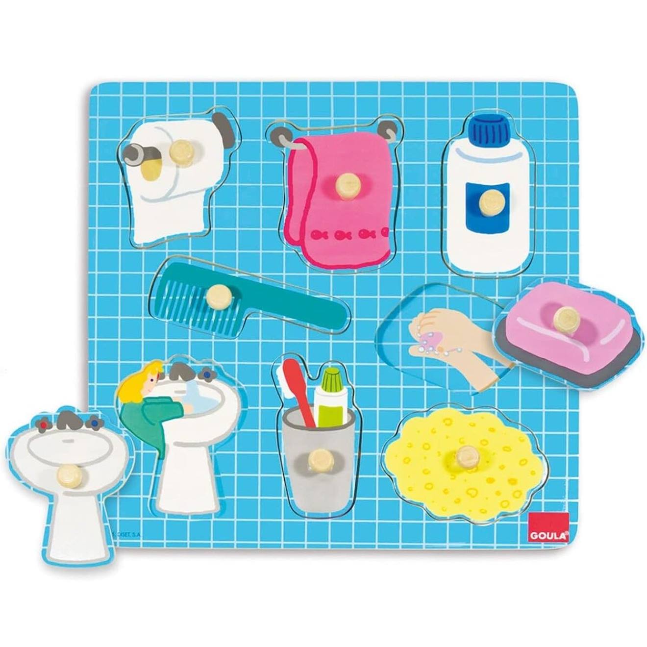 Puzzle Bain De L'enfant Bleu (Goula) - Image 1