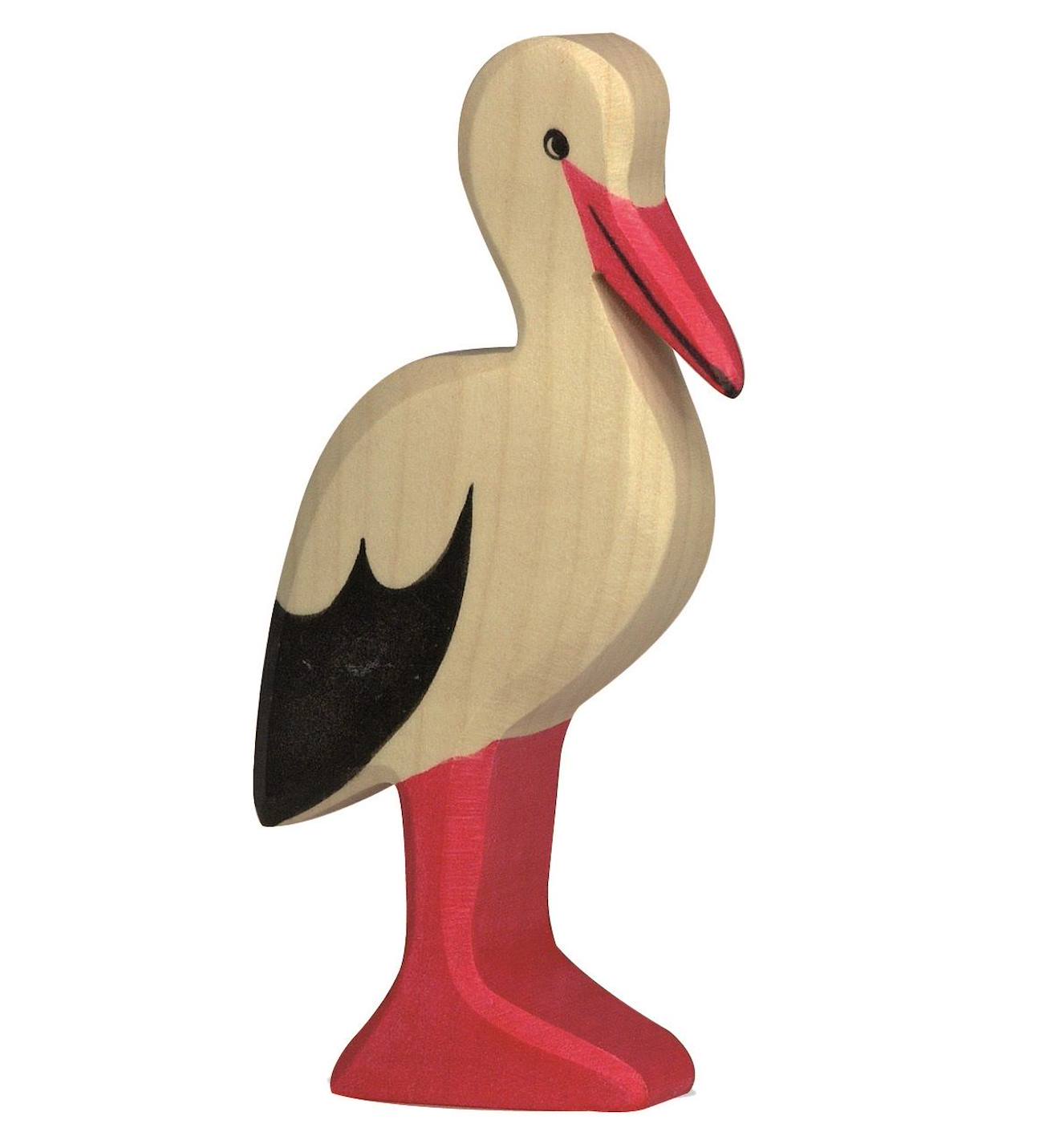 Figurine Cigogne Blanc