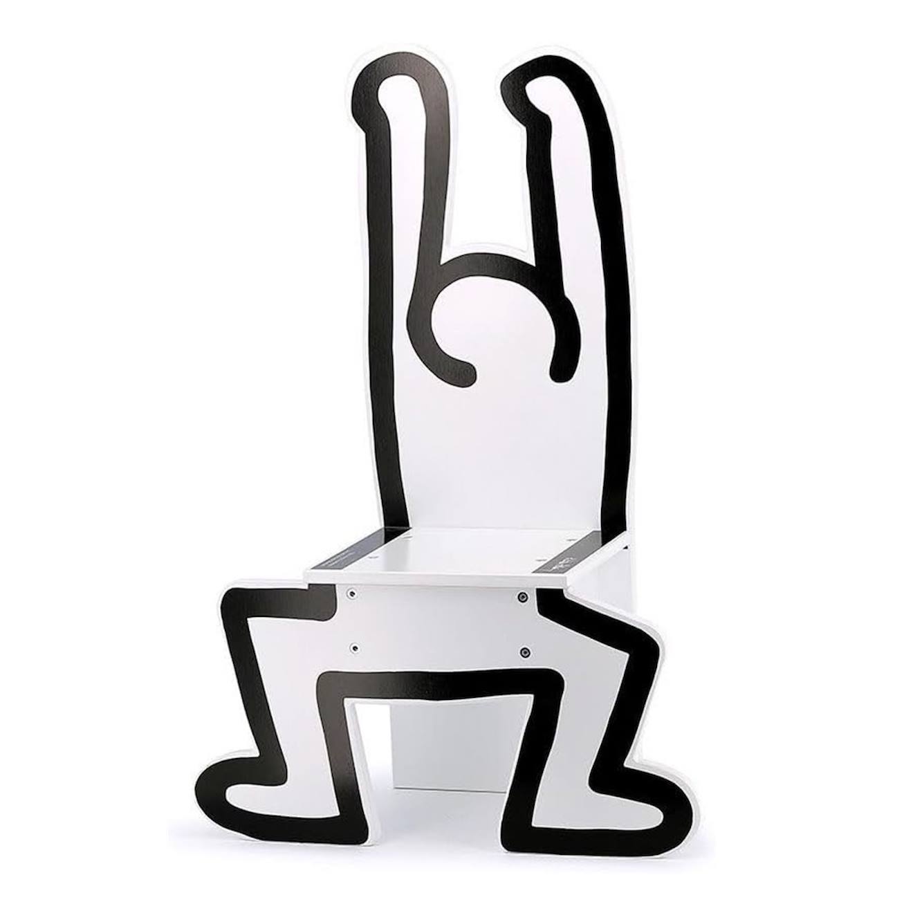 Chaise Keith Haring Blanche Blanc