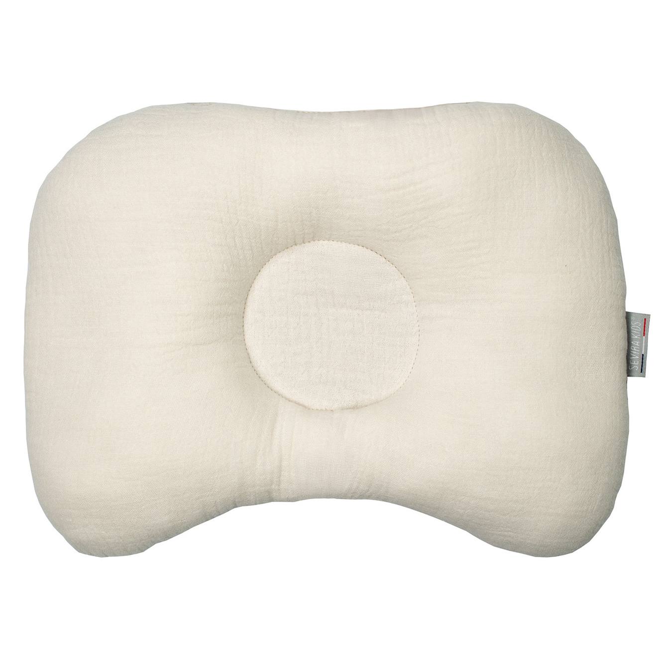 Coussin Cale-tête Ergonomique En Gaze De Coton Jeanne Beige