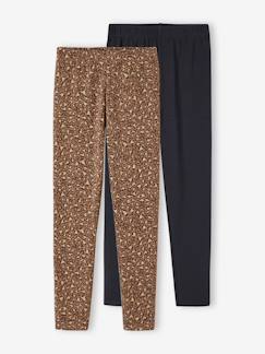 Lot de 2 leggings fille Basics  - vertbaudet enfant
