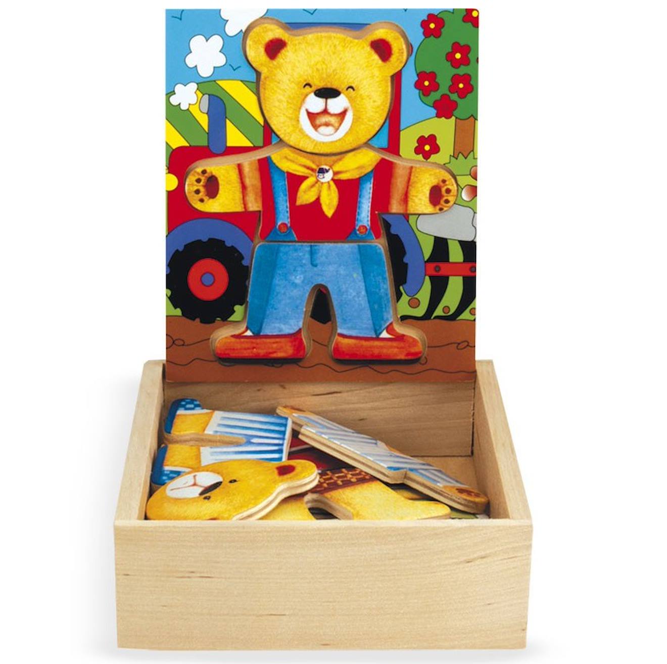 Puzzle À Encastrer Ourson Beige