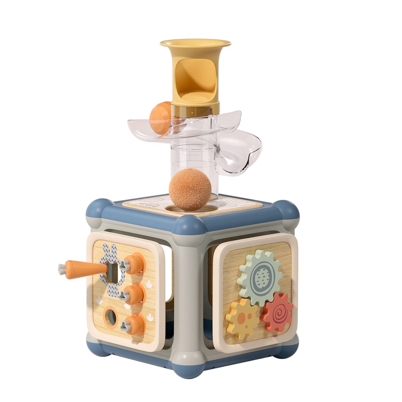 Cube De Motricité 10 En 1 Bleu