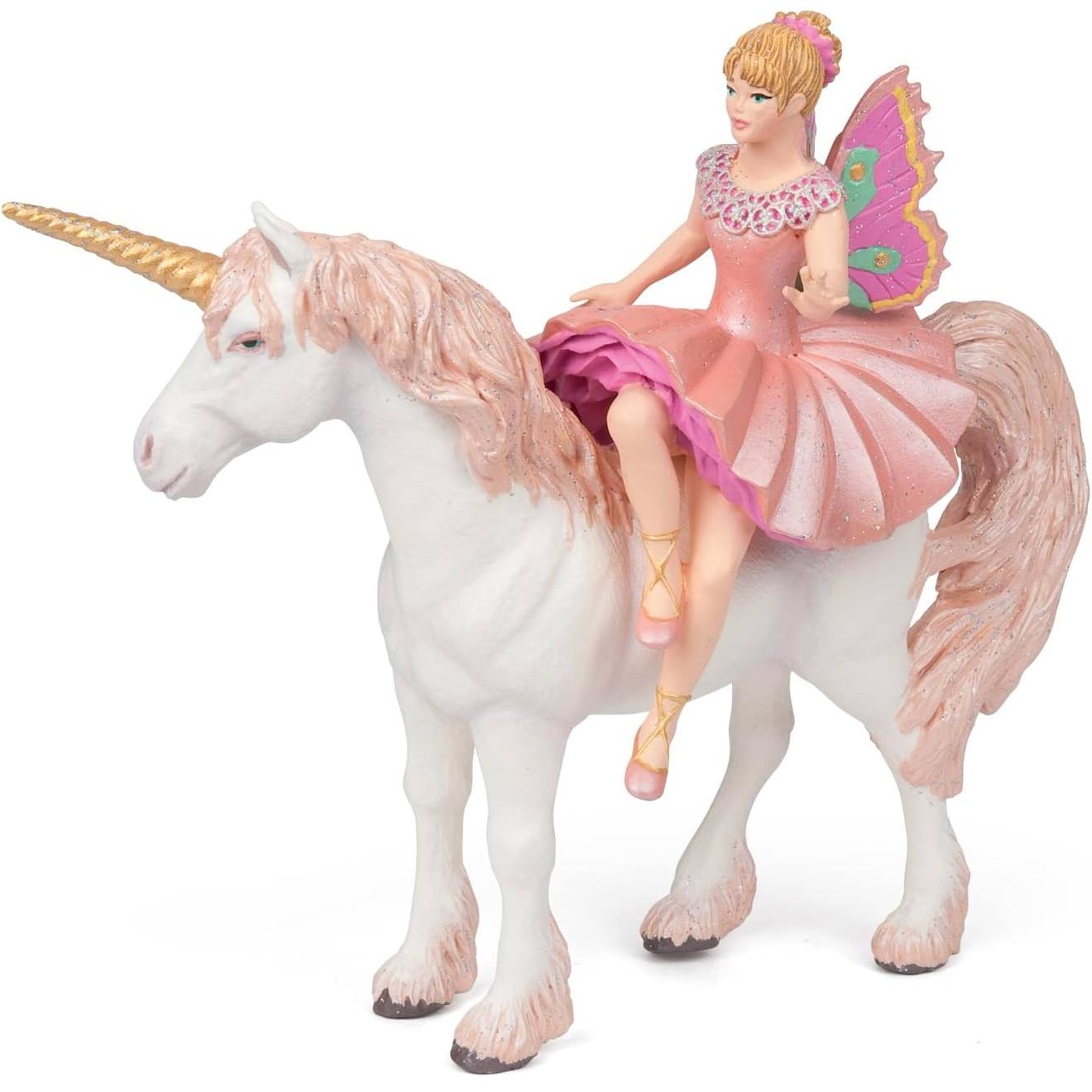 Figurine Ballerine Sur Sa Licorne Rose
