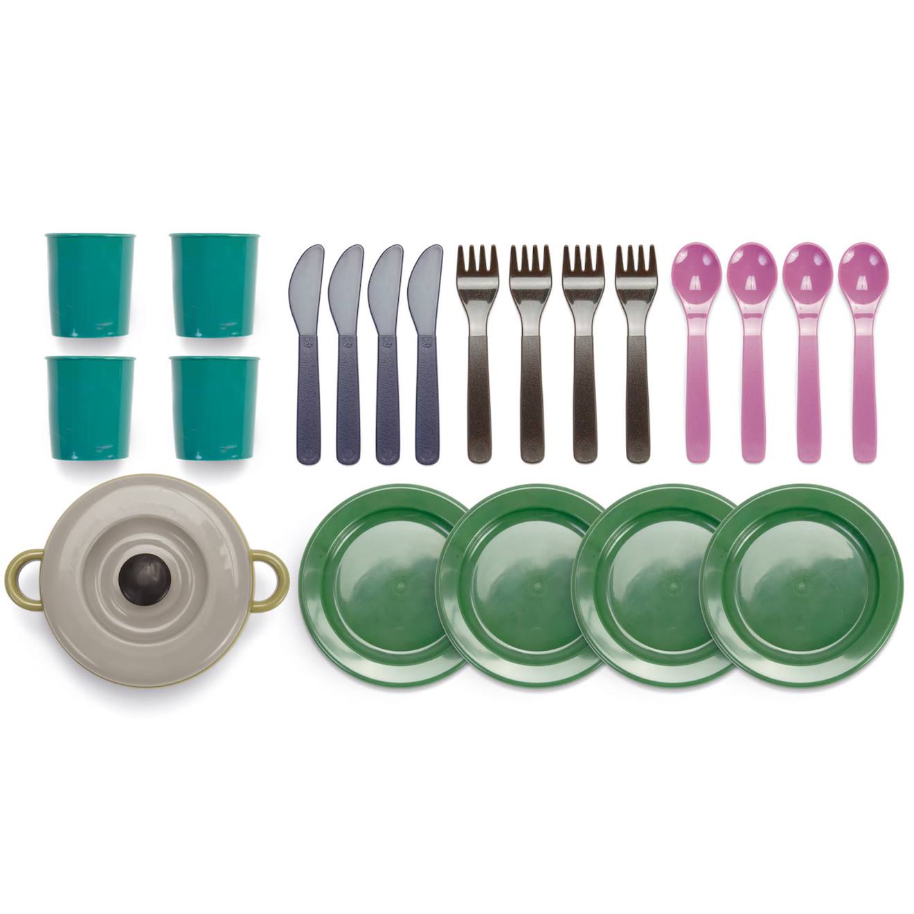 Set De Repas En Filet 22 Pcs Vert (dantoy) - Image 2