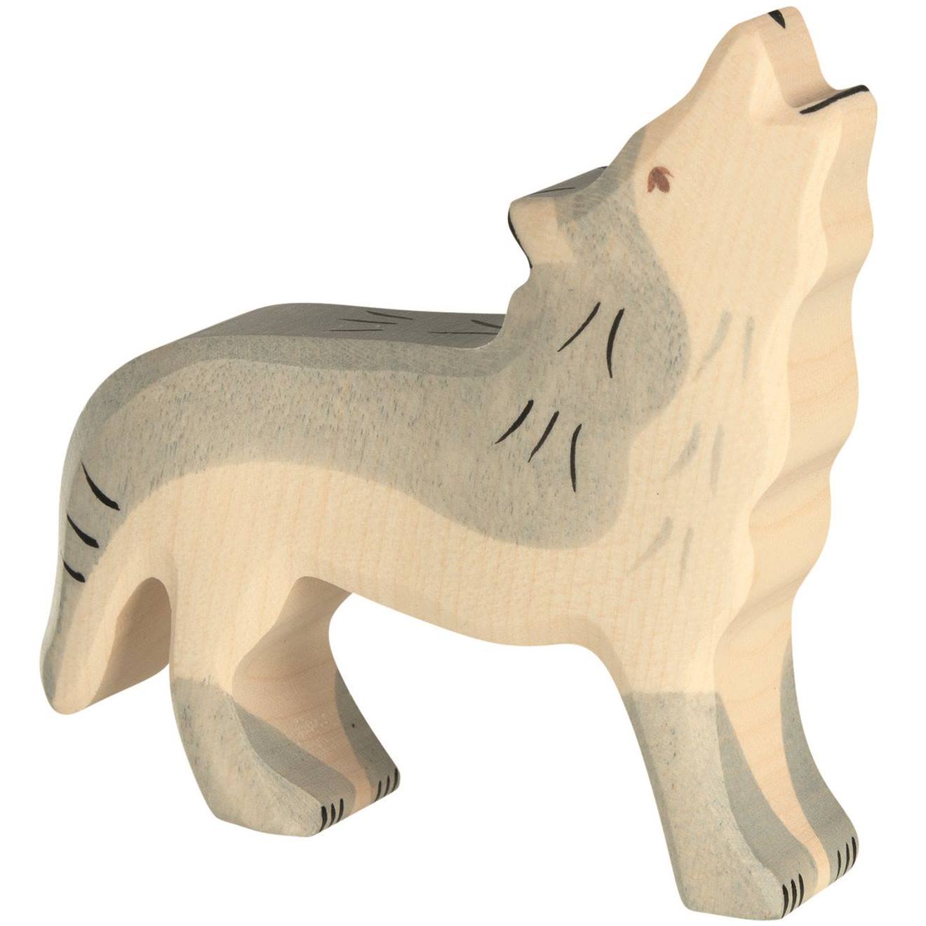 Figurine Loup Hurlant Gris