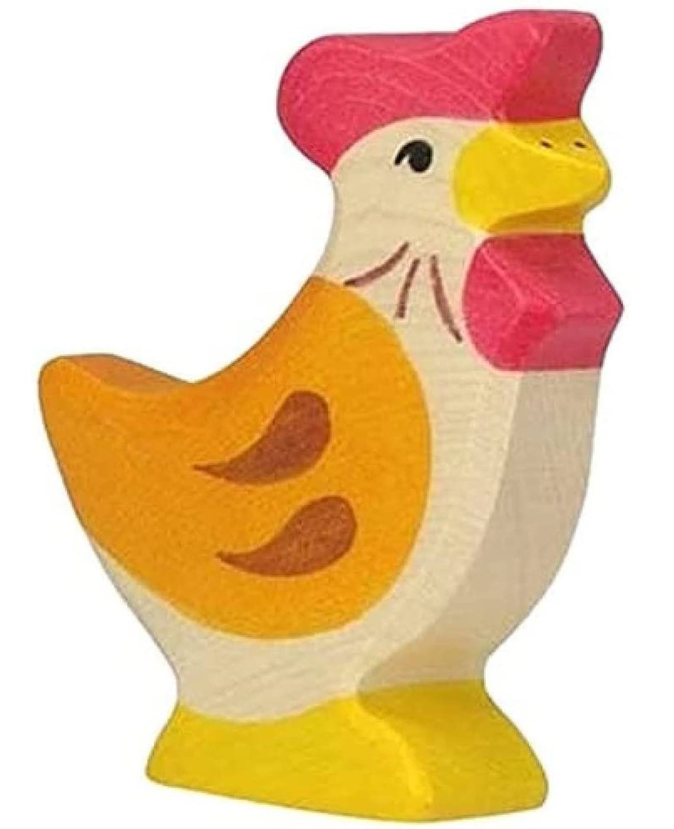 Figurine Poule, Debout Orange