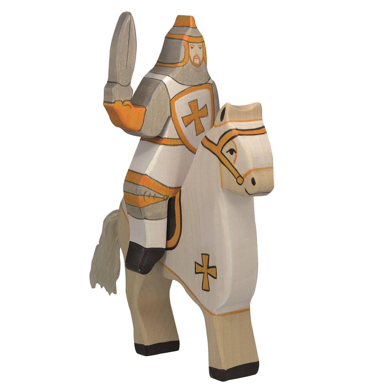 Figurine Chevalier Blanc Avec Épée Blanc
