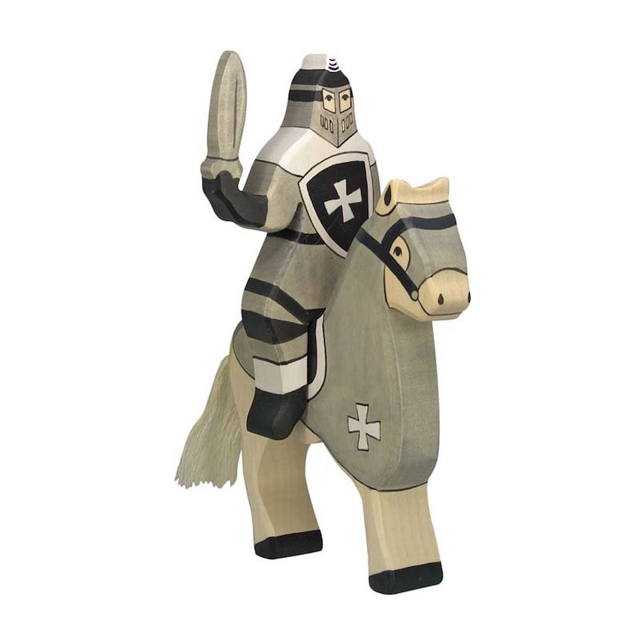 Figurine Chevalier Gris Avec Épée Gris
