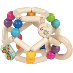 Jouet-Premier âge-Hochet balle flexible van arc-en-ciel