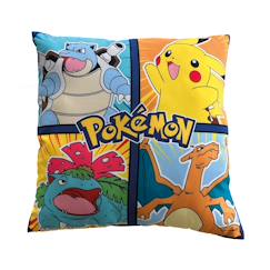 Linge de maison et décoration-Décoration-Matelas de sol, coussin-Futon-Coussin imprimé 100% polyester, pokemon friends