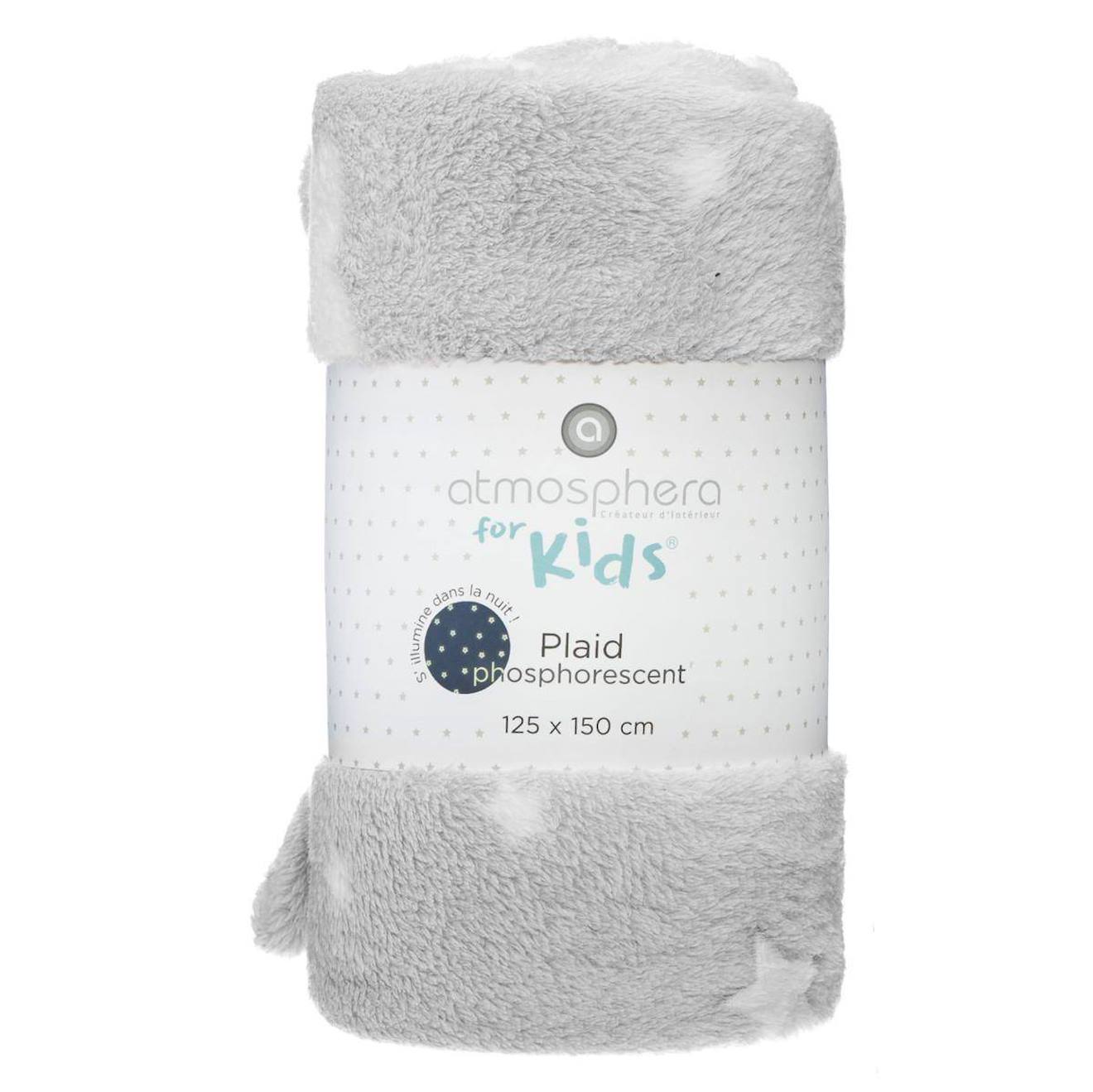 Plaid Enfant Gris (Atmosphera) - Image 1