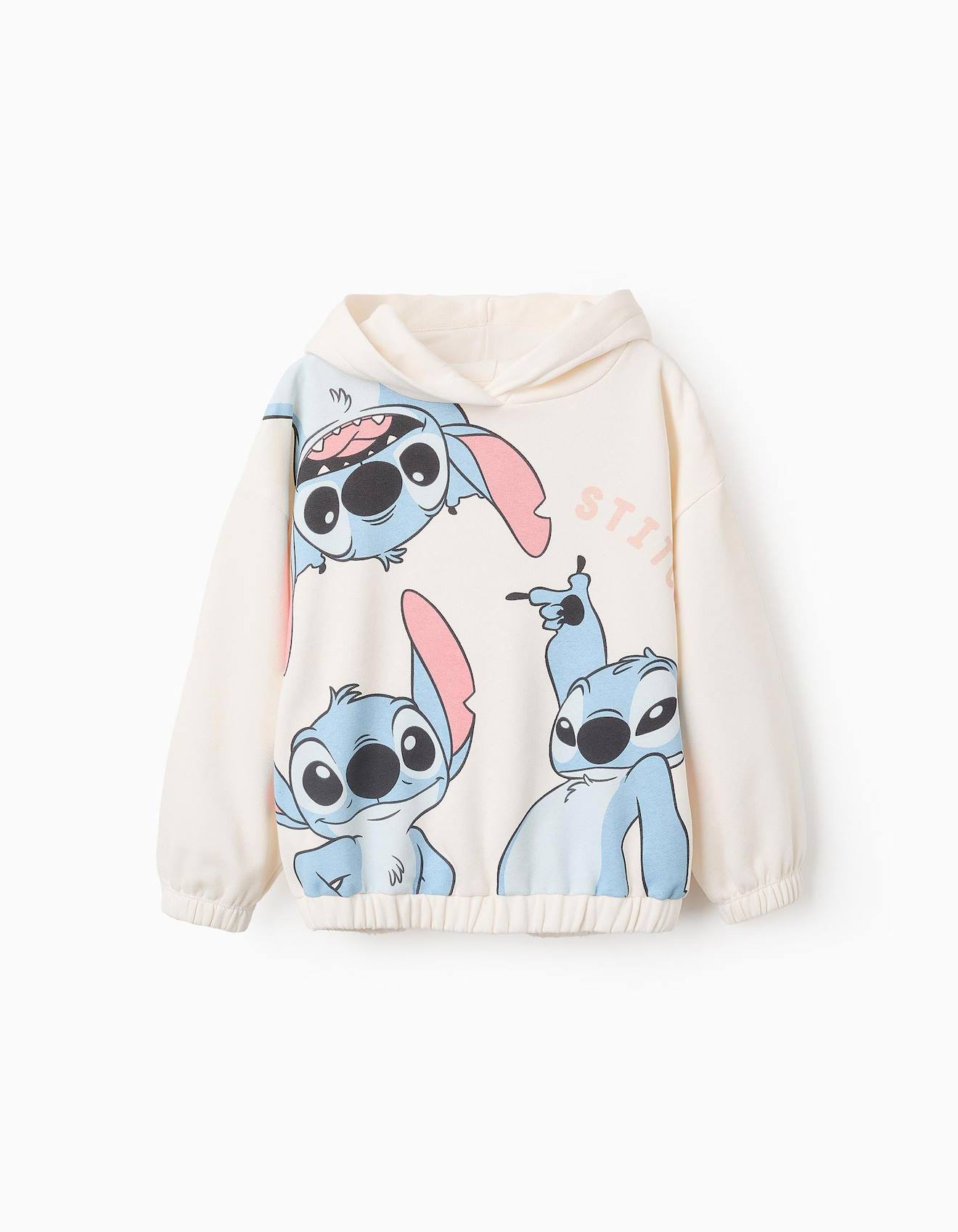 Sweat Gratté Avec Capuche Lilo Et Stitch Blanc