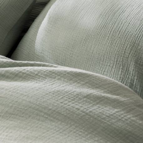 Parure de lit unie en coton, gaze de coton Blanc+Bleu horizon+Caramel+Chocolat+Lichen+Naturel+Terre cuite 26 - vertbaudet enfant 