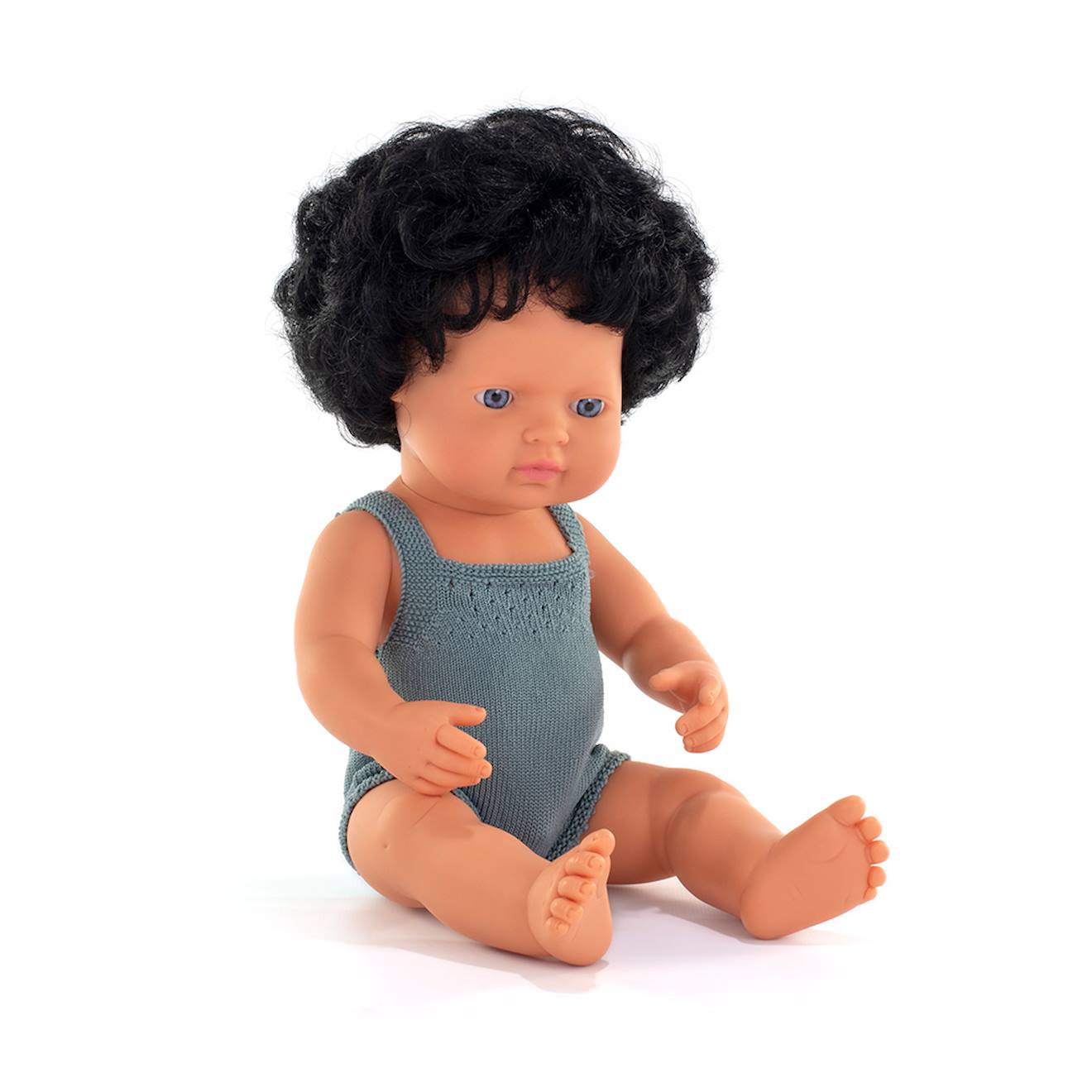 Poupée Avec Cheveux Bruns Bouclés 38 Cm Colourful Beige