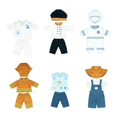 -6 tenues de travail pour poupées