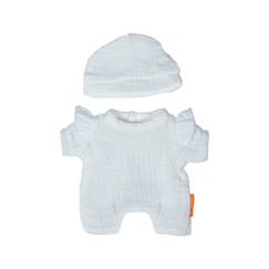 Jouet-Pyjama blanc avec chapeau pour poupée de 21 cm