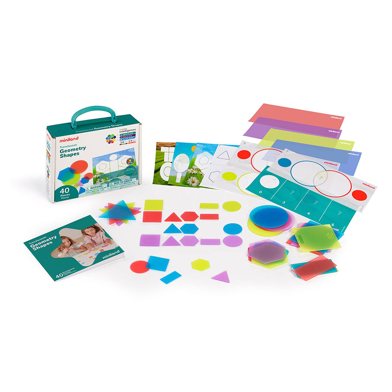 Formes Géométriques Phosphorescentes Bleu