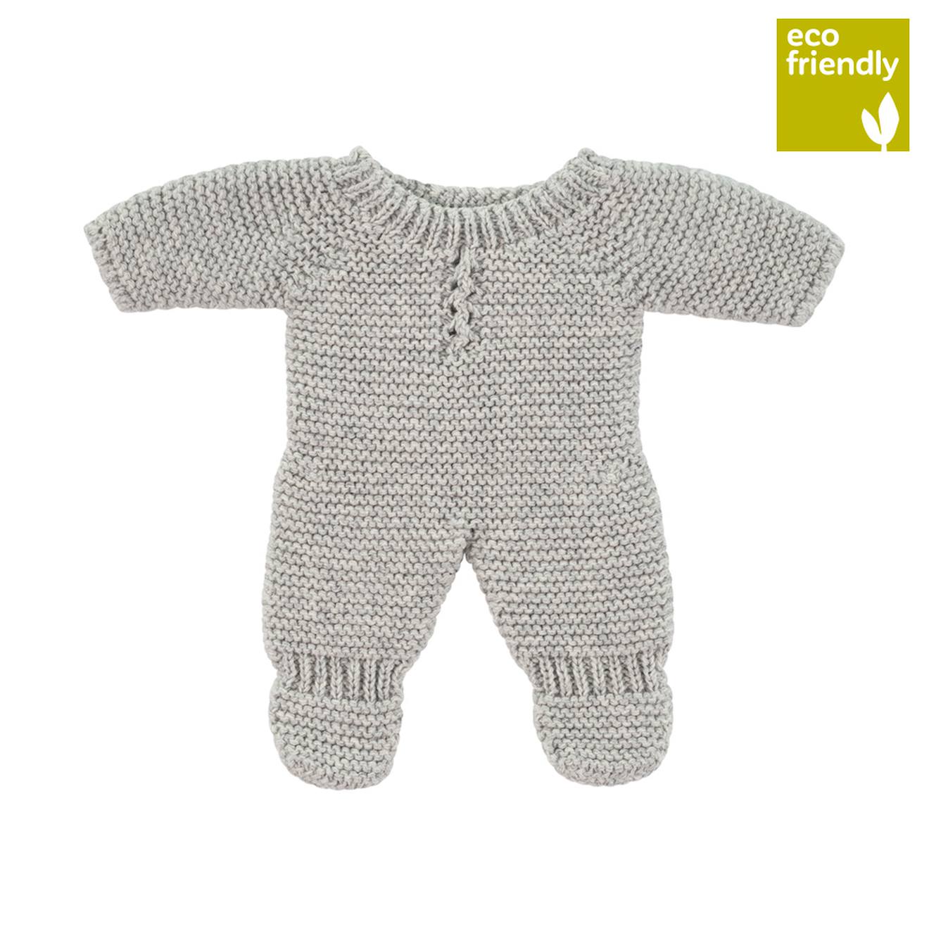 Pyjama En Tricot Gris Pour Poupées De 21cm Gris
