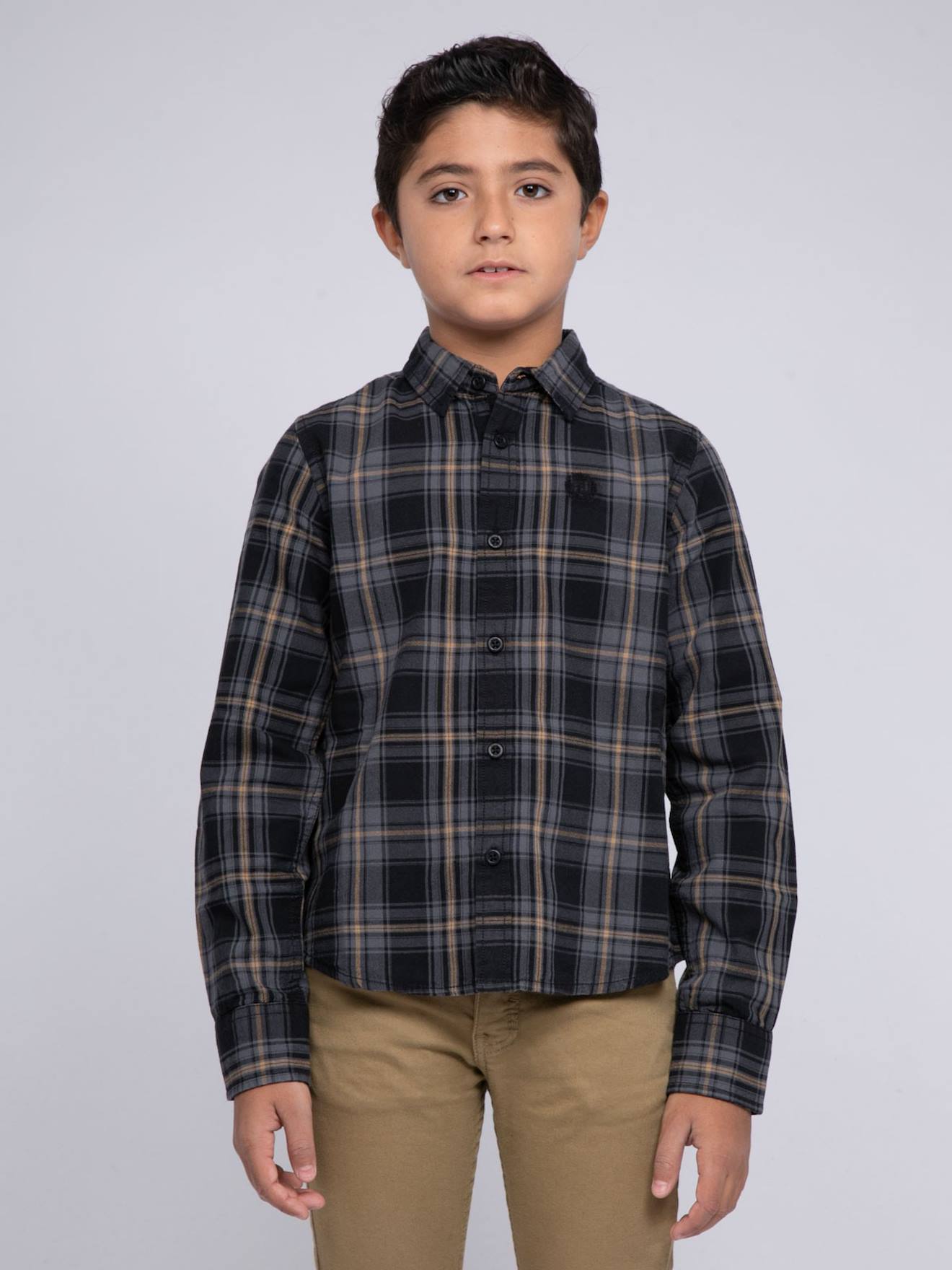 Chemise Manches Longues Carreaux Tonka Garon Noir 29 €