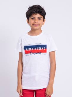 T-shirt manches courtes col rond pur coton nomary garçon  - vertbaudet enfant