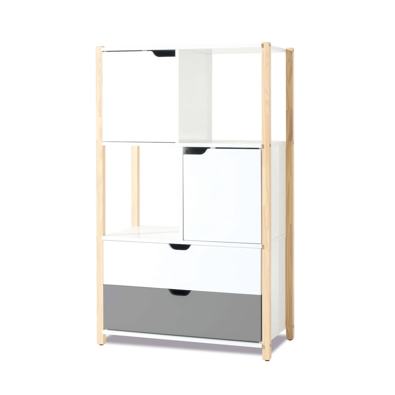 Armoire D'enfant Montessori (portes Et Tiroirs) Antracite