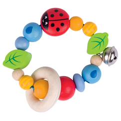 Hochet bois flexible coccinelle  - vertbaudet enfant