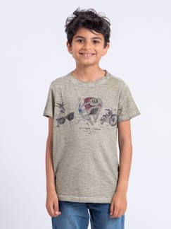 T-shirt manches courtes col rond pur coton noumarty garçon  - vertbaudet enfant