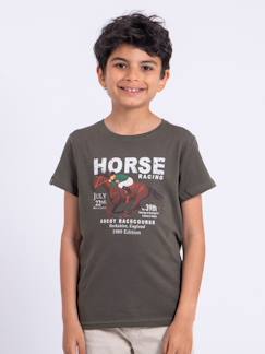 T-shirt manches courtes col rond pur coton neder garçon  - vertbaudet enfant