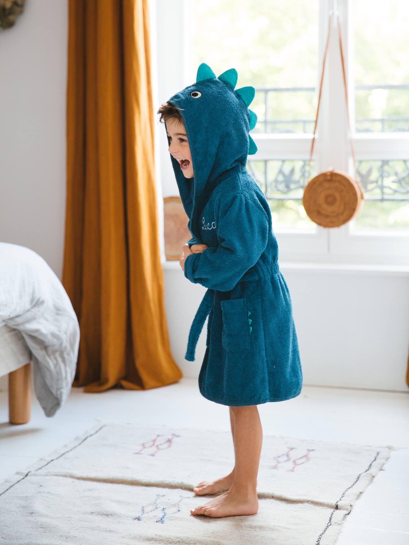 Minikidz Garçons Robe de Chambre en Molleton imprimé Dinosaure 