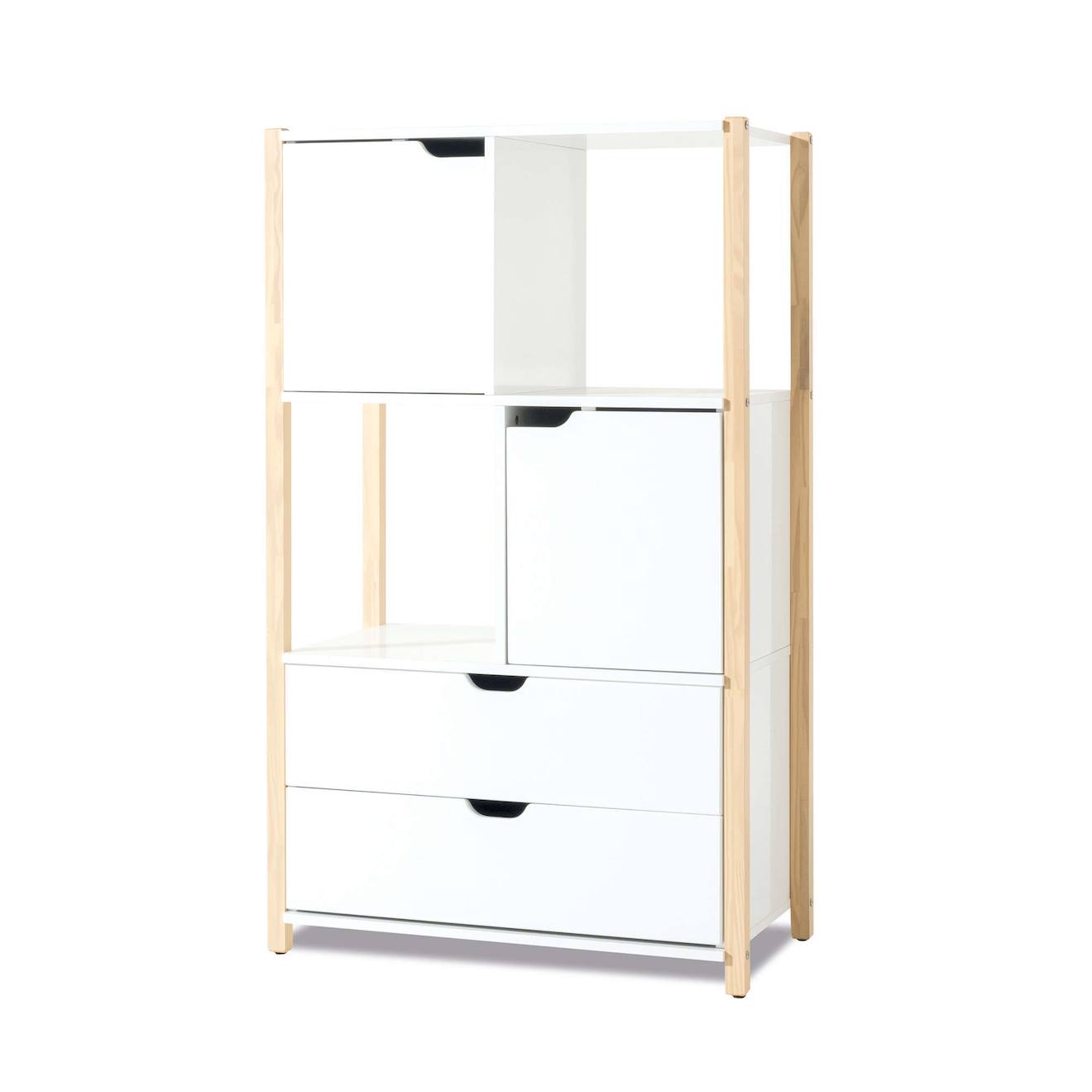 Armoire D'enfant Montessori (portes Et Tiroirs) Blanc