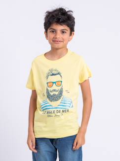 T-shirt manches courtes col rond pur coton nabarzu garçon  - vertbaudet enfant