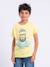 T-shirt manches courtes col rond pur coton nabarzu garçon Blanc+Jaune 5 - vertbaudet enfant 