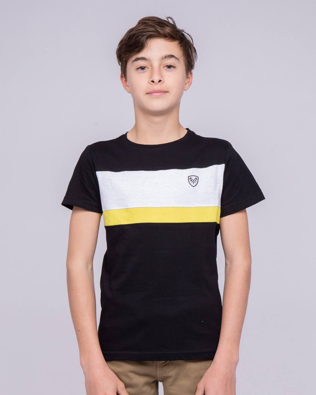 T-shirt Col Rond Pur Coton Namlet Garçon Noir