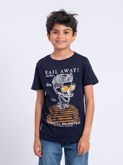 T-shirt manches courtes col rond pur coton noumick garçon  - vertbaudet enfant