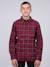 Chemise manches longues carreaux tamaro garçon Bordeaux+Marron 1 - vertbaudet enfant 
