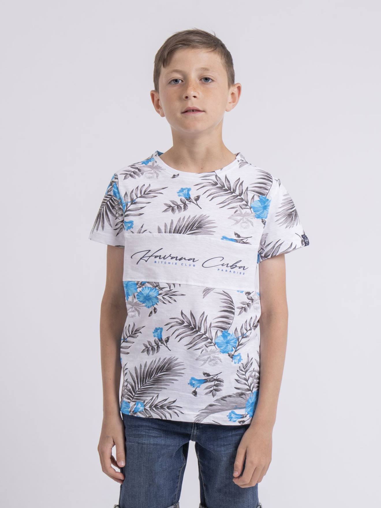 T-shirt Col Rond Niritix Garçon Bleu