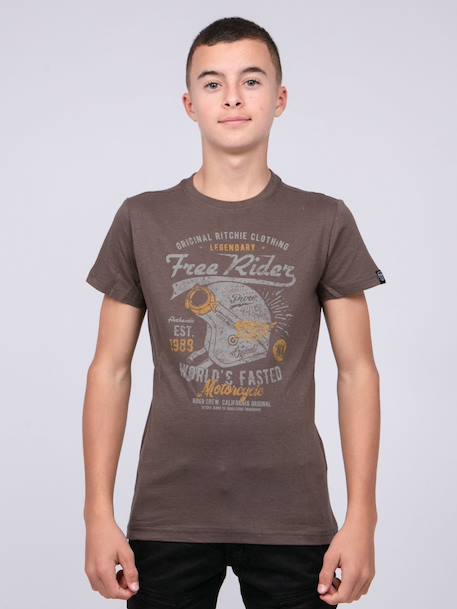 T-shirt col rond pur coton jordy garçon  - vertbaudet enfant