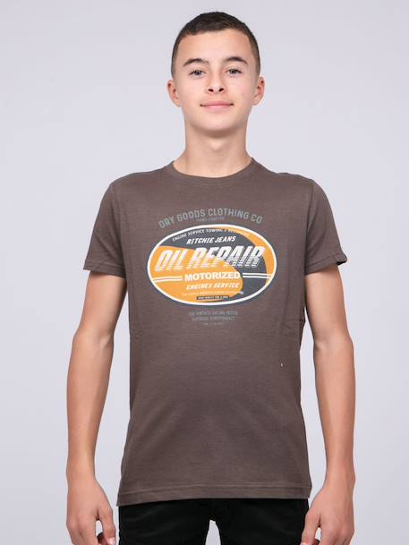 Garçon-T-shirt col rond pur coton jocturne garçon