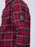 Chemise manches longues carreaux tamaro garçon Bordeaux+Marron 3 - vertbaudet enfant 