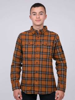 Chemise manches longues carreaux tamaro garçon  - vertbaudet enfant