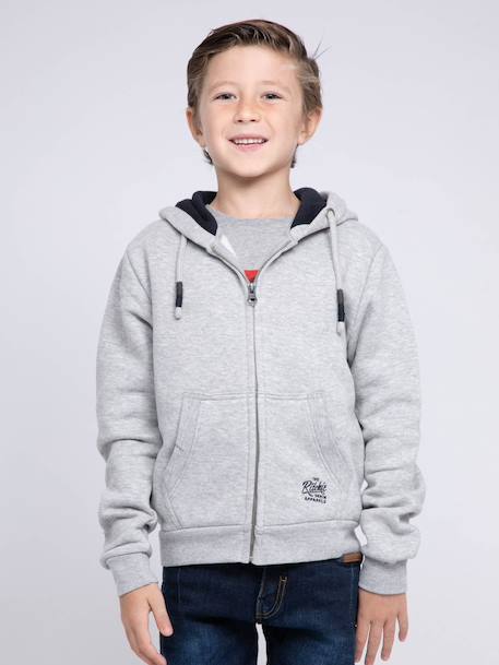 Garçon-Pull, gilet, sweat-Sweat zippé capuche wamin garçon
