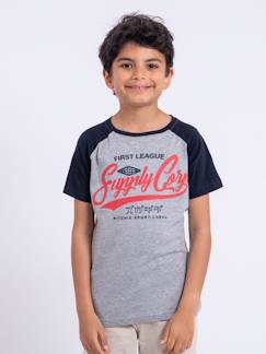 T-shirt manches courtes col rond pur coton nechin garçon  - vertbaudet enfant