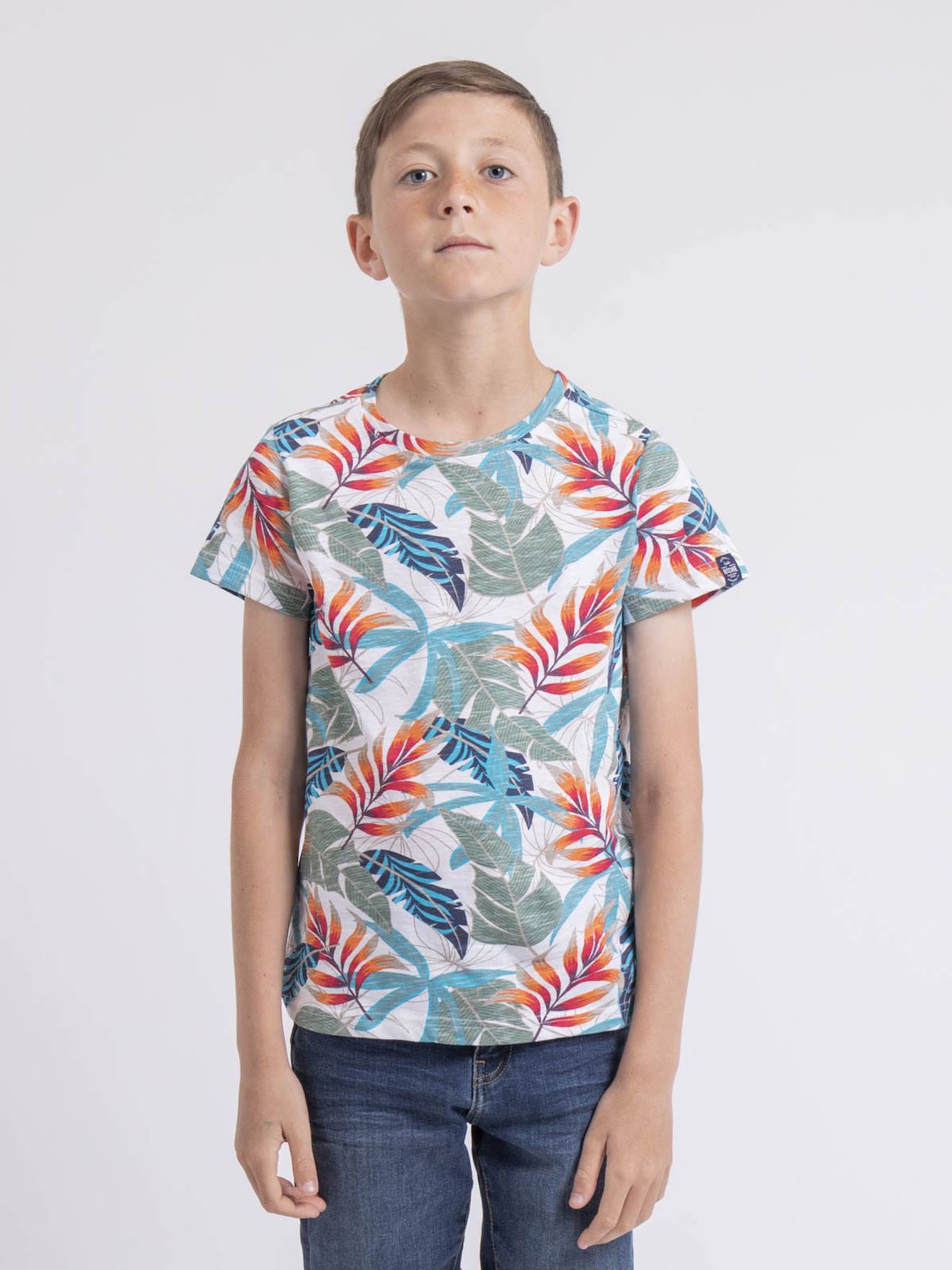 T-shirt Col Rond Nirindo Garçon Bleu